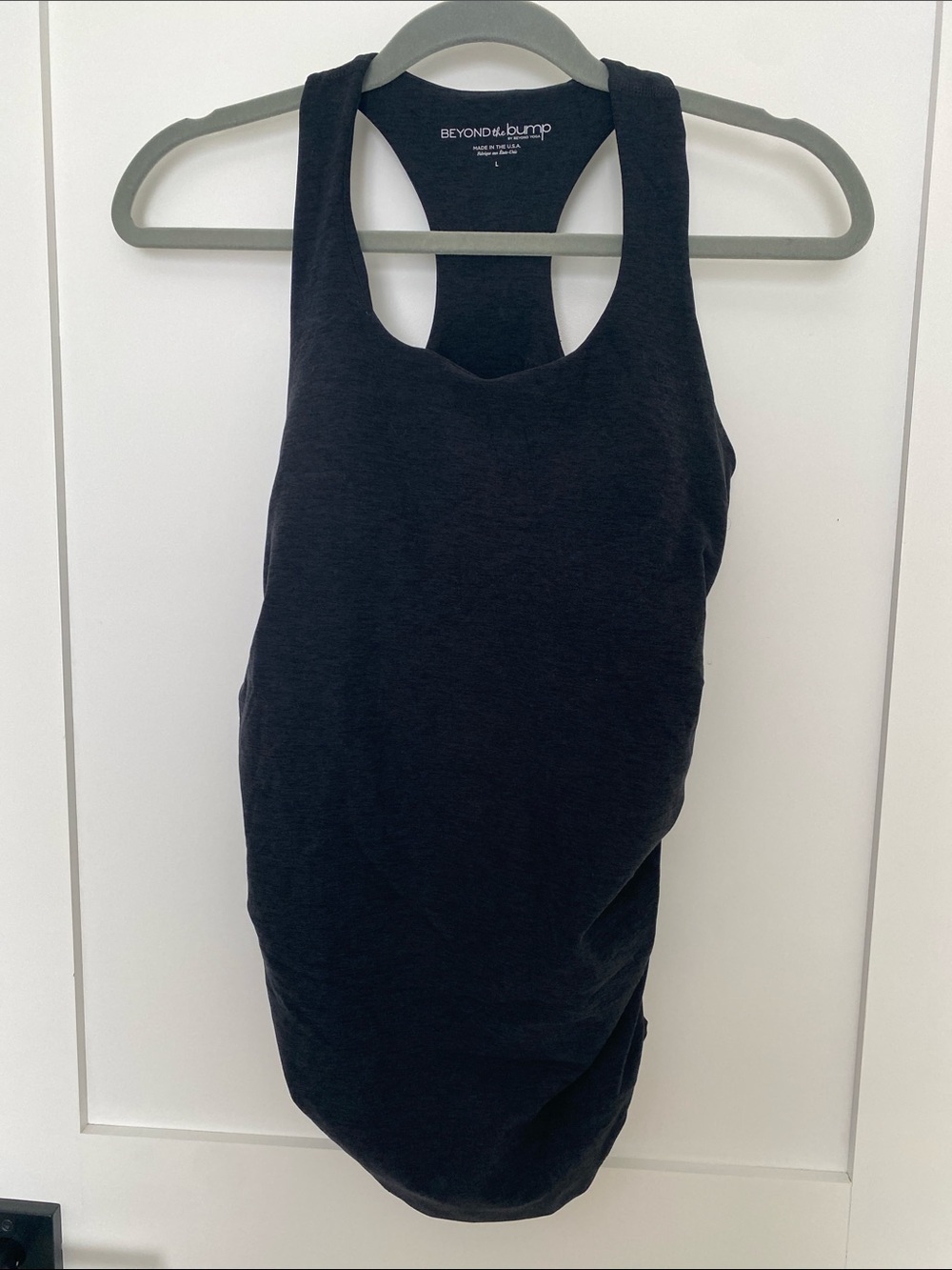 Beyond the Bump Black Racerback Maternity Tank Top